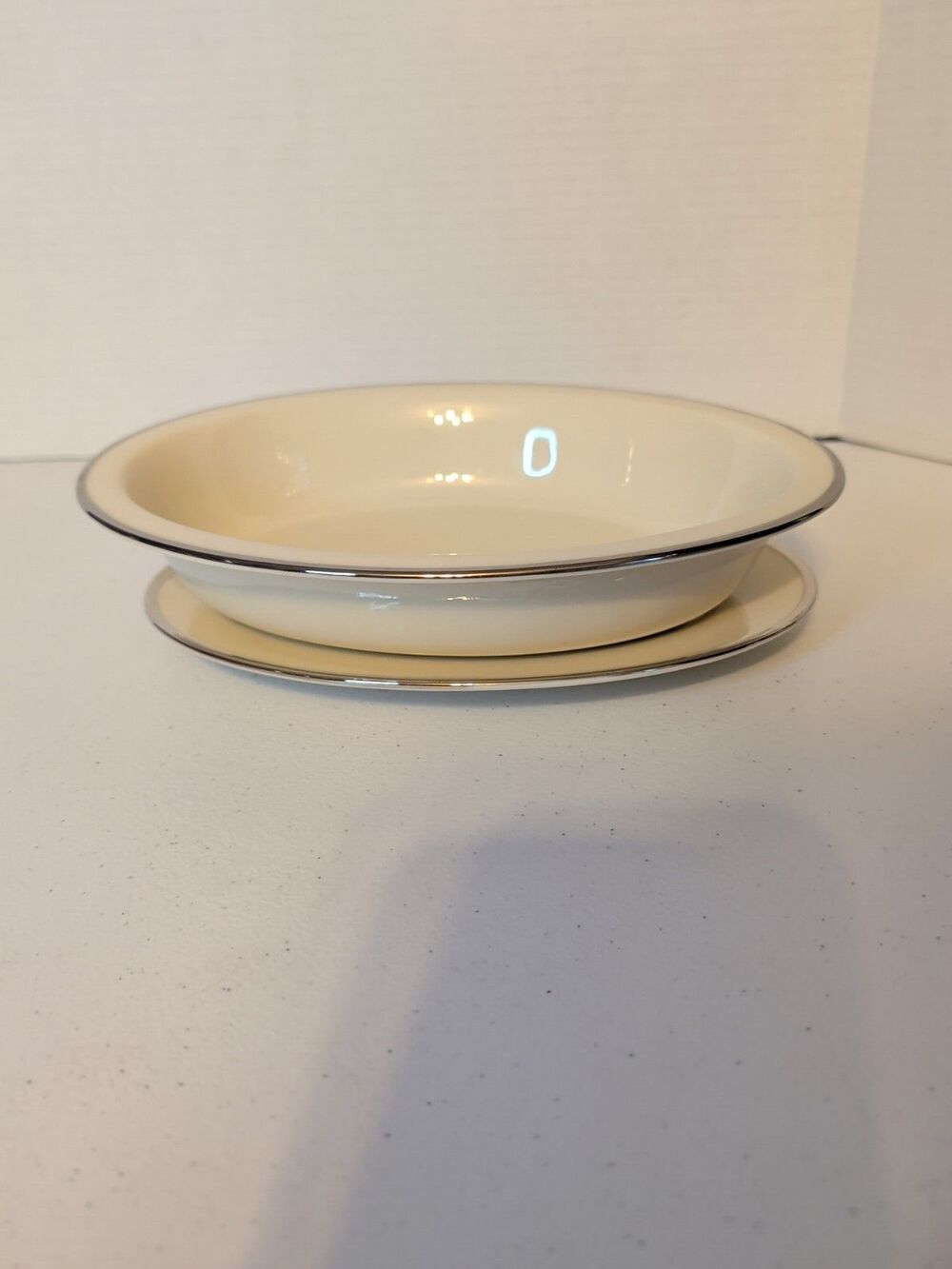 Lenox MONTCLAIR 9 5/8" Oval Vegetable Serving Bowl With Oval Saucer elegant
